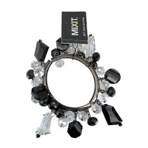 MIXIT crystal glass formal statement bracelet